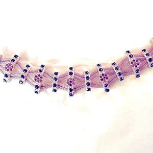 Vintage rhinestone gold mesh bracelet